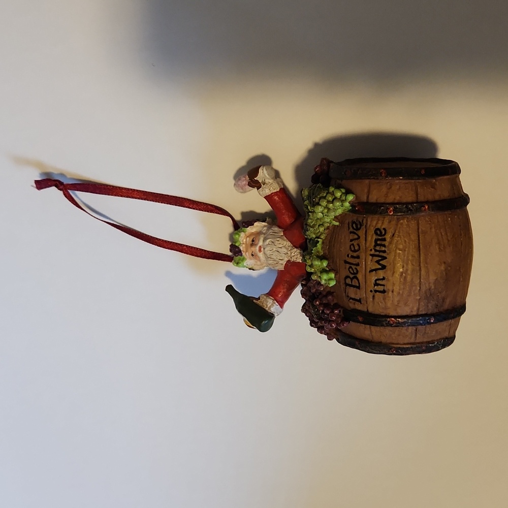 Wine Santa ornament